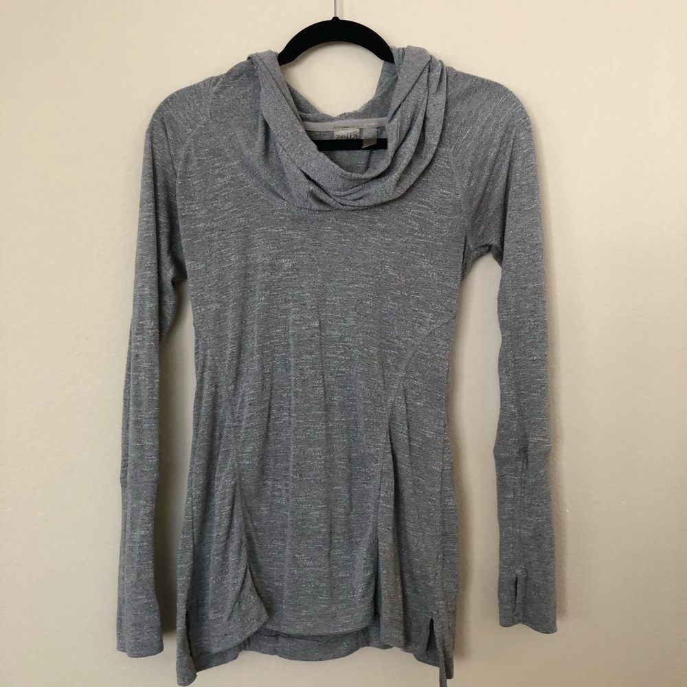 Zella Long Sleeve Workout Top with Ruching on Back